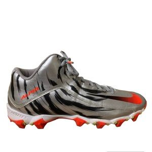 Nike Alpha Shark 2 Mens Football Cleats Size 12 Silver 848510-080